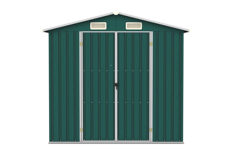 Puutarhavaja vihreä 205x129x183 cm galvanoitu teräs - Vihreä - Piha & ulkoaltaat - Lasiterassi & pihamökki - Varastot & liiterit - Varastot