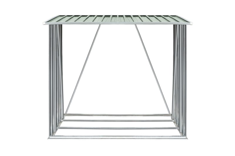 Puuvaja galvanoitu teräs 163x83x154 cm vihreä - Vihreä - Piha & ulkoaltaat - Lasiterassi & pihamökki - Varastot & liiterit - Varastot