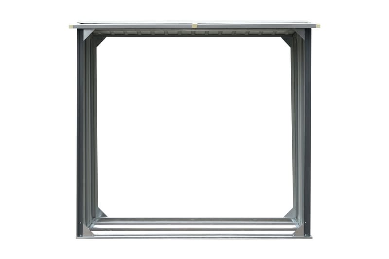 Puuvaja galvanoitu teräs 172x91x154 cm harmaa - Harmaa - Piha & ulkoaltaat - Lasiterassi & pihamökki - Varastot & liiterit - Varastot