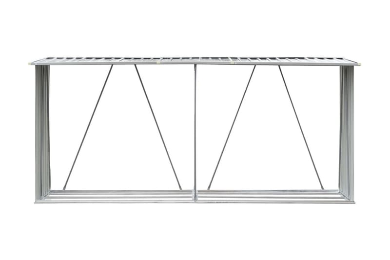 Puuvaja galvanoitu teräs 330x84x152 cm vihreä - Vihreä - Piha & ulkoaltaat - Lasiterassi & pihamökki - Varastot & liiterit - Varastot