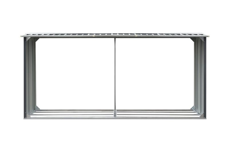 Puuvaja galvanoitu teräs 330x92x153 cm harmaa - Harmaa - Piha & ulkoaltaat - Lasiterassi & pihamökki - Varastot & liiterit - Varastot
