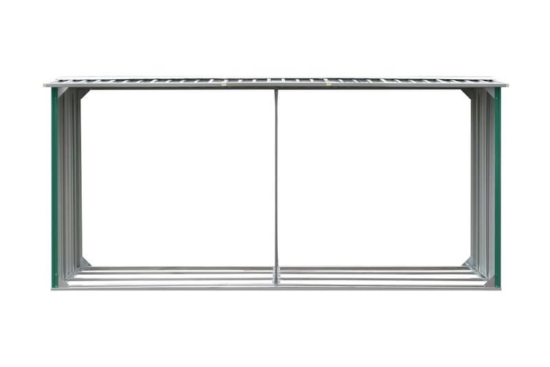 Puuvaja galvanoitu teräs 330x92x153 cm vihreä - Vihreä - Piha & ulkoaltaat - Lasiterassi & pihamökki - Varastot & liiterit - Varastot