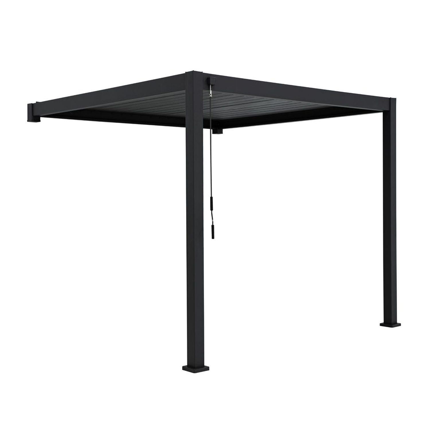 Paviljonki Örnvik-111 3x4M seinään asennettava - tummanharmaa