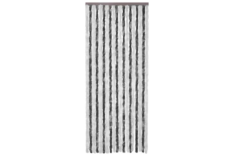 Hyönteisverho harmaa ja valkoinen 56x200 cm Chenille - Harmaa - Piha & ulkoaltaat - Piha-alue - Puutarhakoristeet & pihatarvikkeet - Hyttysverkko