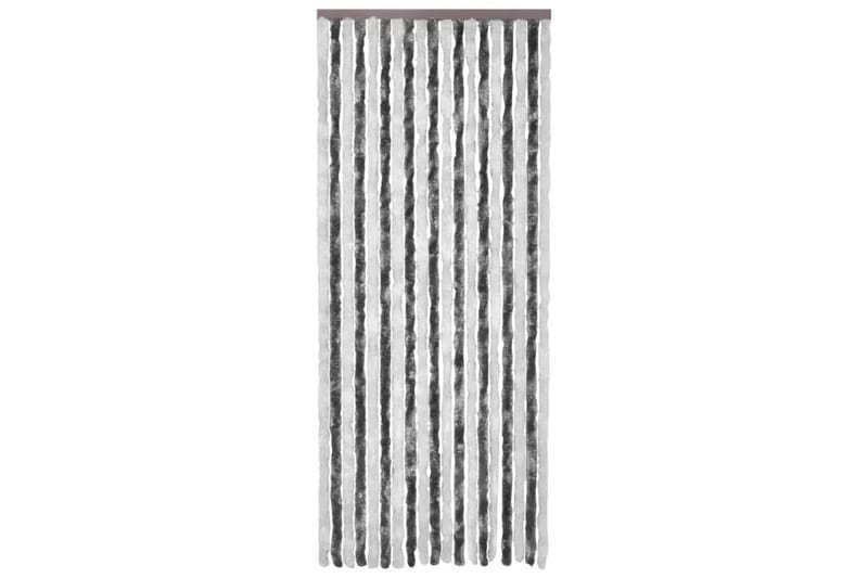 Hyönteisverho harmaa ja valkoinen 90x200 cm Chenille - Harmaa - Piha & ulkoaltaat - Piha-alue - Puutarhakoristeet & pihatarvikkeet - Hyttysverkko