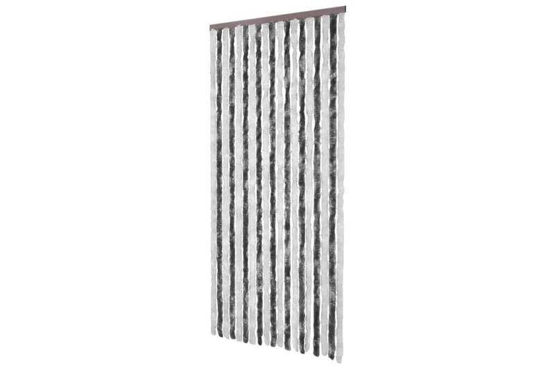 Hyönteisverho harmaa ja valkoinen 90x200 cm Chenille - Harmaa - Piha & ulkoaltaat - Piha-alue - Puutarhakoristeet & pihatarvikkeet - Hyttysverkko