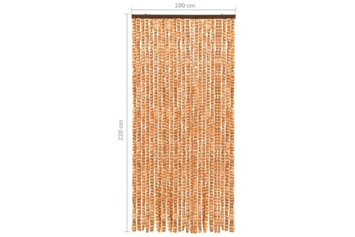 Hyönteisverho okra ja valkoinen 100x220 cm Chenille - Keltainen - Hyttyssuoja - Hyttysverkko
 - Retkeilytarvikkeet