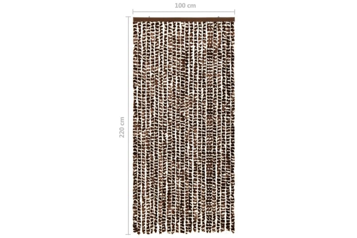Hyönteisverho ruskea ja valkoinen 100x220 cm Chenille - Ruskea - Hyttyssuoja - Hyttysverkko
 - Retkeilytarvikkeet