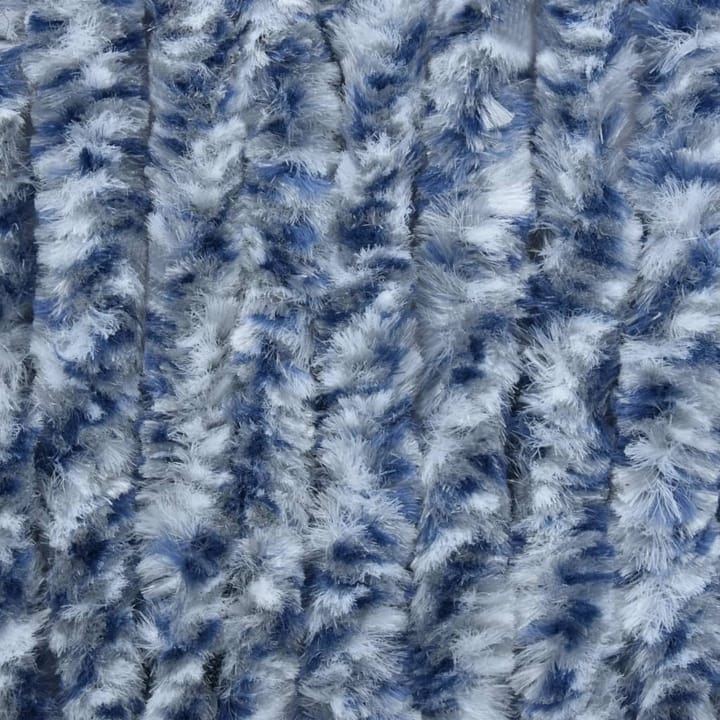 Hyönteisverho sininen, valkoinen ja hopea 90x220 cm Chenille - Monivärinen - Hyttyssuoja - Hyttysverkko
 - Retkeilytarvikkeet