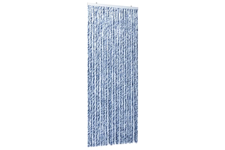 Hyönteisverho sininen, valkoinen ja hopea 90x220 cm Chenille - Monivärinen - Retkeilytarvikkeet - Hyttyssuoja - Hyttysverkko