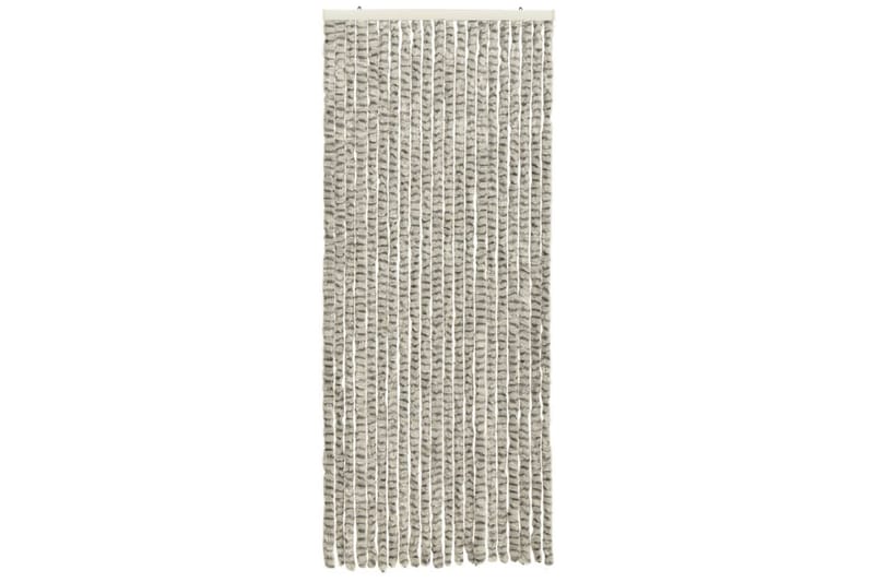 Hyönteisverho vaalean- ja tummanharmaa 56x185 cm Chenille - Harmaa - Piha & ulkoaltaat - Piha-alue - Puutarhakoristeet & pihatarvikkeet - Hyttysverkko