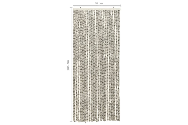 Hyönteisverho vaalean- ja tummanharmaa 56x185 cm Chenille - Harmaa - Piha & ulkoaltaat - Piha-alue - Puutarhakoristeet & pihatarvikkeet - Hyttysverkko