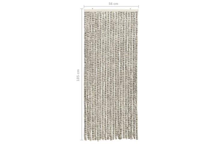 Hyönteisverho vaalean- ja tummanharmaa 56x185 cm Chenille - Harmaa - Hyttyssuoja - Hyttysverkko
 - Retkeilytarvikkeet
