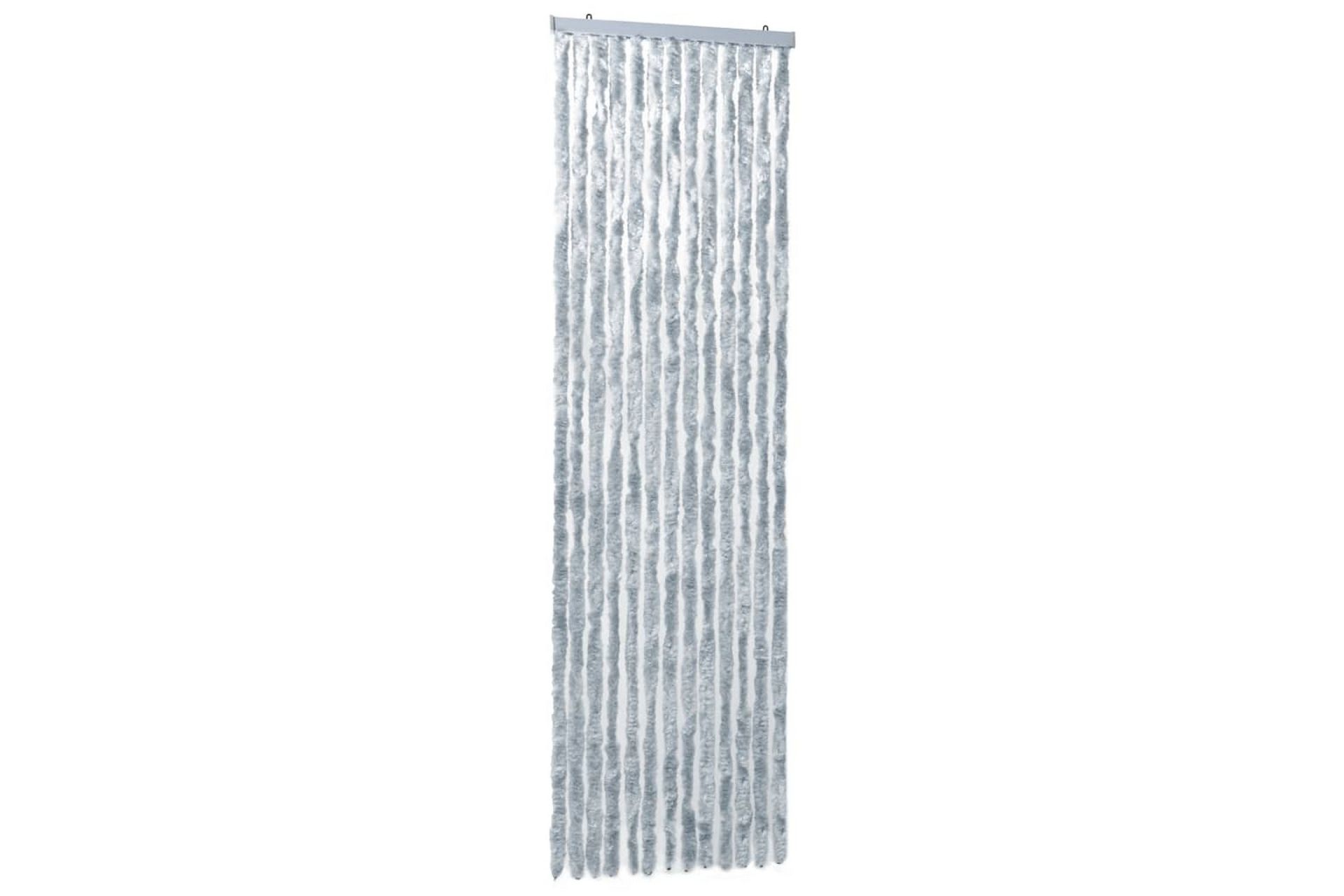 Hyönteisverho valkoinen ja harmaa 56x185 cm Chenille - Monivärinen - Piha & ulkoaltaat - Piha-alue - Puutarhakoristeet & pihatarvikkeet - Hyttysverkko