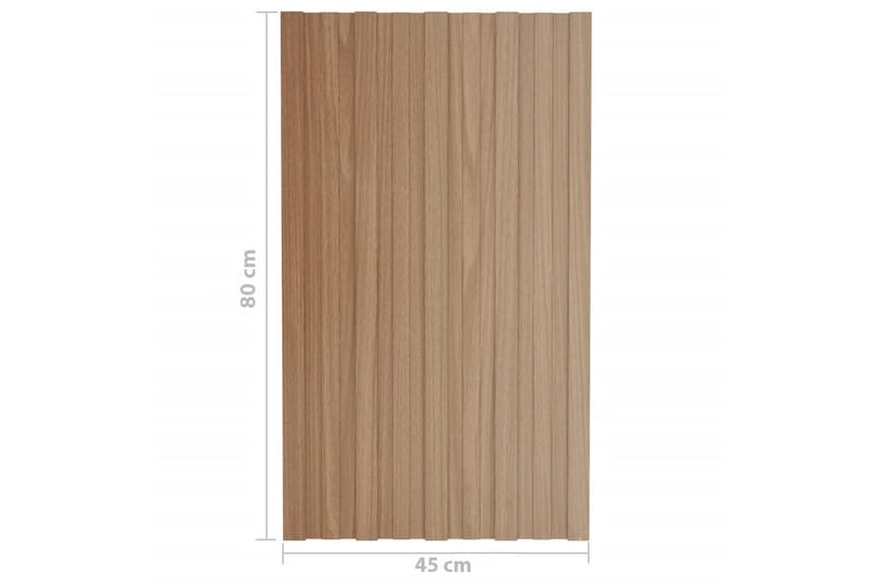 Kattopaneeli 12 kpl galvanoitu teräs vaalea puu 80x45 cm - Piha & ulkoaltaat - Piha-alue - Puutarhakoristeet & pihatarvikkeet - Ovikatos
