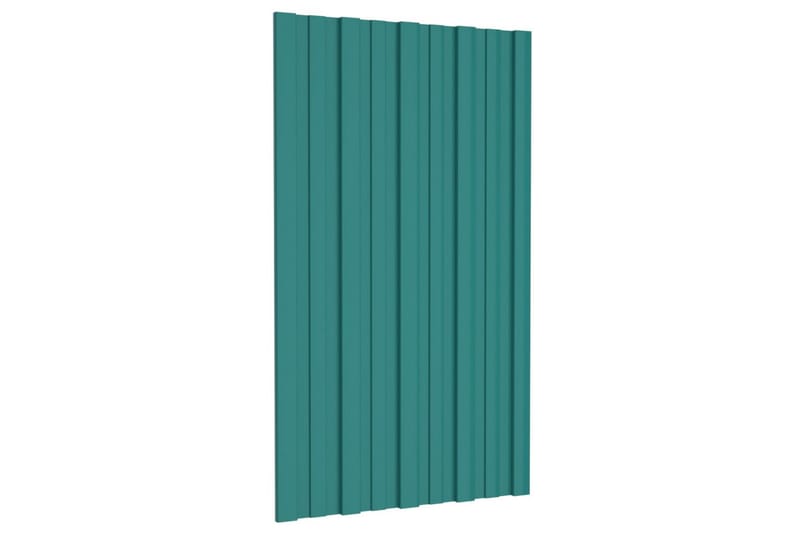 Kattopaneeli 12 kpl galvanoitu teräs vihreä 80x45 cm - Piha & ulkoaltaat - Piha-alue - Puutarhakoristeet & pihatarvikkeet - Ovikatos