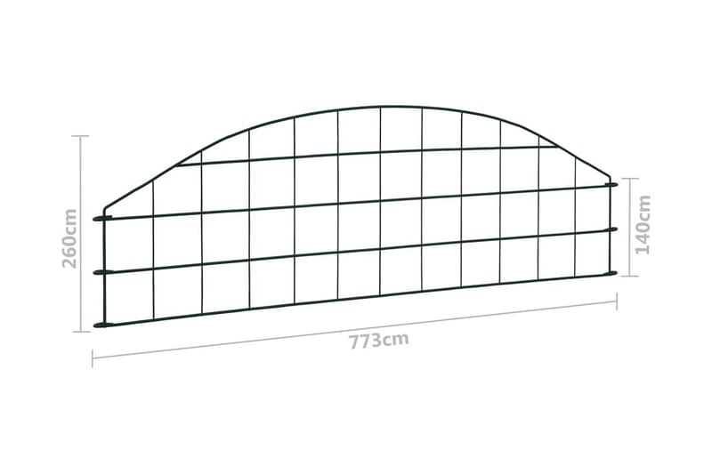Lammen aitasarja kaareva 77,3x26 cm vihreä - Vihreä - Piha & ulkoaltaat - Piha-alue - Puutarhakoristeet & pihatarvikkeet - Lampi & suihkulähde - Allasmuovi lampi