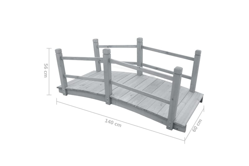 Puutarhasilta harmaa 140x60x56 cm täysi kuusi - Harmaa - Piha & ulkoaltaat - Piha-alue - Puutarhakoristeet & pihatarvikkeet - Lampi & suihkulähde - Puutarhalampi