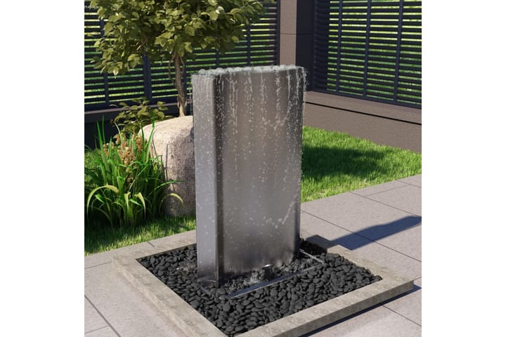 Puutarhan suihkulähde hopea 60,2x37x122,1 cm - Puutarhasuihkulähde