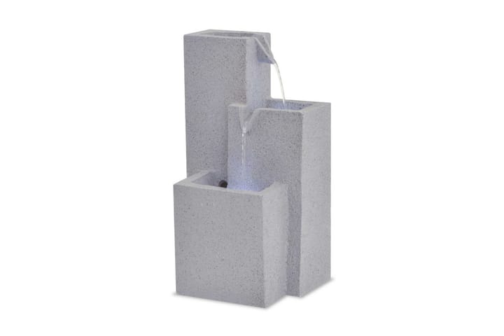 Sisätilan suihkulähde LED-valolla polyresiini - Harmaa - Suihkulähde sisälle & pöytäsuihkulähde