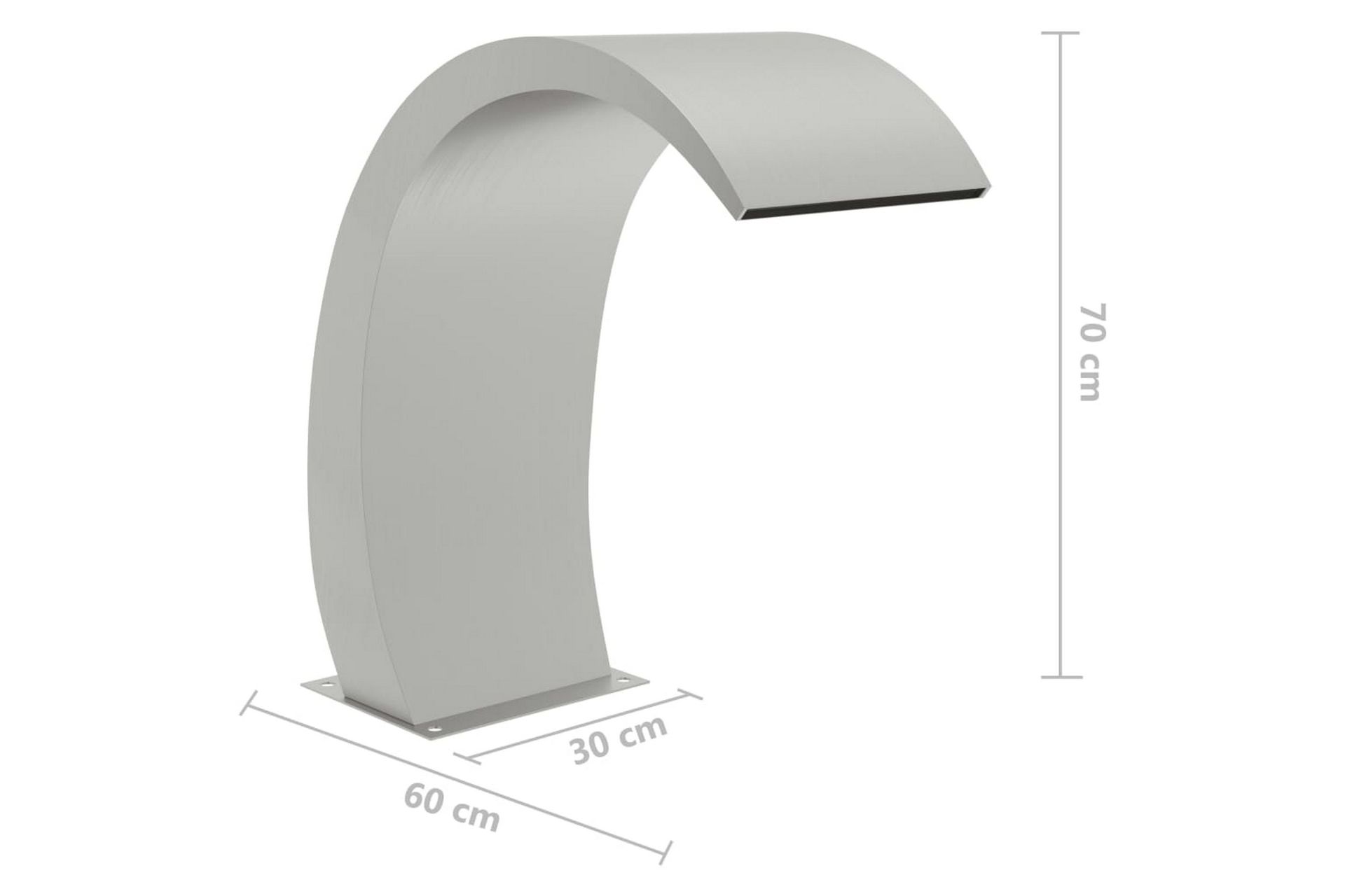 Uima-altaan LED-suihkulähde 304 ruostumaton teräs 30x60x70cm - Hopea - Piha & ulkoaltaat - Piha-alue - Puutarhakoristeet & pihatarvikkeet - Lampi & suihkulähde - Puutarhasuihkulähde
