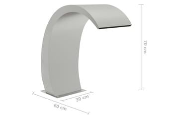 Uima-altaan LED-suihkulähde 304 ruostumaton teräs 30x60x70cm - Hopea - Piha & ulkoaltaat - Piha-alue - Puutarhakoristeet & pihatarvikkeet - Lampi & suihkulähde - Puutarhasuihkulähde