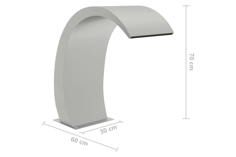 Uima-altaan LED-suihkulähde 304 ruostumaton teräs 30x60x70cm - Hopea - Piha & ulkoaltaat - Piha-alue - Puutarhakoristeet & pihatarvikkeet - Lampi & suihkulähde - Puutarhasuihkulähde