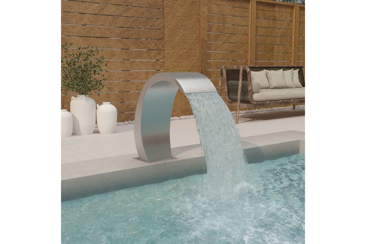 Uima-altaan LED-suihkul�ähde 304 ruostumaton teräs 30x60x70cm - Hopea - Puutarhasuihkulähde