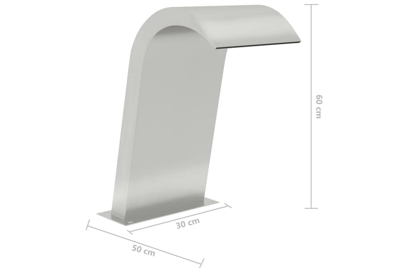 Uima-altaan suihkulähde 304 ruostumaton teräs 50x30x60 cm - Hopea - Piha & ulkoaltaat - Piha-alue - Puutarhakoristeet & pihatarvikkeet - Lampi & suihkulähde - Puutarhasuihkulähde
