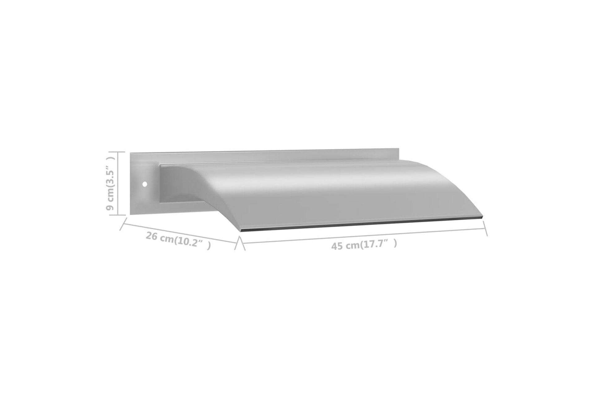 Uima-altaan suihkulähde hopea 45x9x26 cm ruostumaton teräs - Piha & ulkoaltaat - Piha-alue - Puutarhakoristeet & pihatarvikkeet - Lampi & suihkulähde - Puutarhasuihkulähde