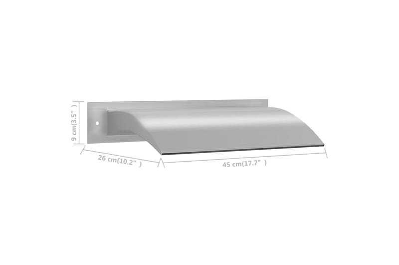 Uima-altaan suihkulähde hopea 45x9x26 cm ruostumaton teräs - Piha & ulkoaltaat - Piha-alue - Puutarhakoristeet & pihatarvikkeet - Lampi & suihkulähde - Puutarhasuihkulähde
