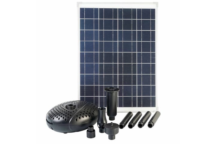 Ubbink SolarMax 2500 -setti aurinkopaneelilla ja pumpulla - Musta - Lampi & suihkulähde