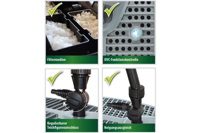 Vedenalainen suodatin Heissner Smartline Vesisuihku UVC - Piha & ulkoaltaat - Piha-alue - Puutarhakoristeet & pihatarvikkeet - Lampi & suihkulähde - Lammen suodatin
