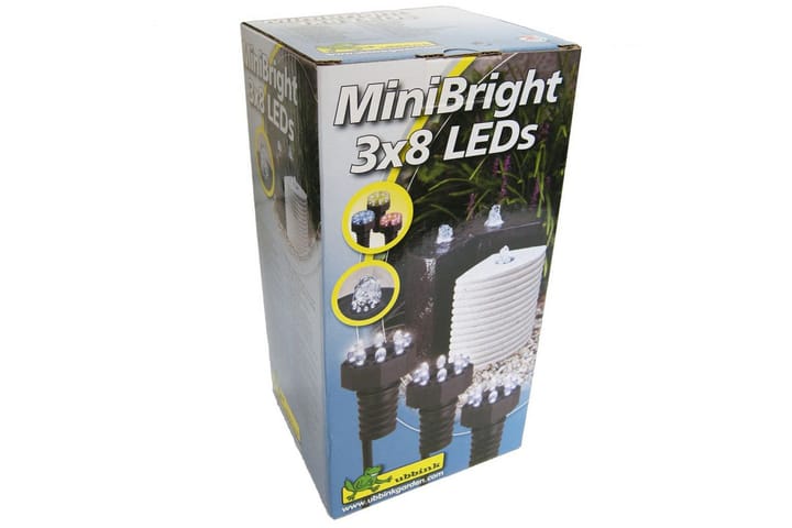 Ubbink Vedenalainen lampivalo MiniBright 3x8 LED 1354019 - Musta - Vedenalainen valaistus