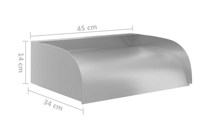 Vesiputous 304 ruostumaton teräs 45x34x14 cm - Hopea - Vesiputous lampi