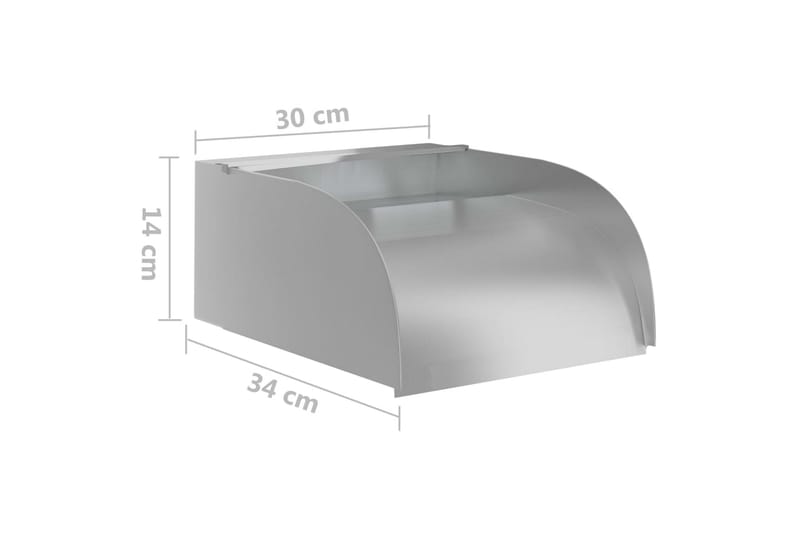 Vesiputous LED-valoilla 304 ruostumaton teräs 30x34x14 cm - Hopea - Piha & ulkoaltaat - Piha-alue - Puutarhakoristeet & pihatarvikkeet - Lampi & suihkulähde - Vesiputous lampi