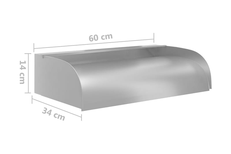 Vesiputous LED-valoilla 304 ruostumaton teräs 60x34x14 cm - Hopea - Piha & ulkoaltaat - Piha-alue - Puutarhakoristeet & pihatarvikkeet - Lampi & suihkulähde - Vesiputous lampi