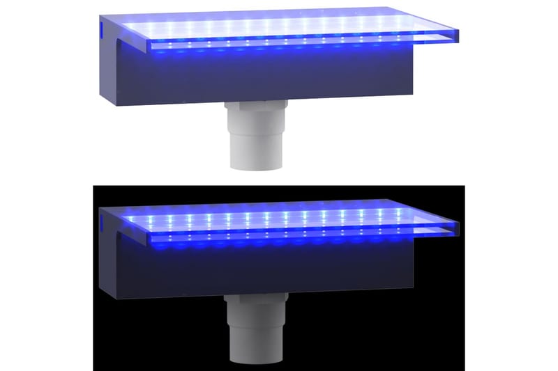 Vesiputous RGB LED-valoilla akryyli 30 cm - Läpinäkyvä - Piha & ulkoaltaat - Piha-alue - Puutarhakoristeet & pihatarvikkeet - Lampi & suihkulähde - Vesiputous lampi