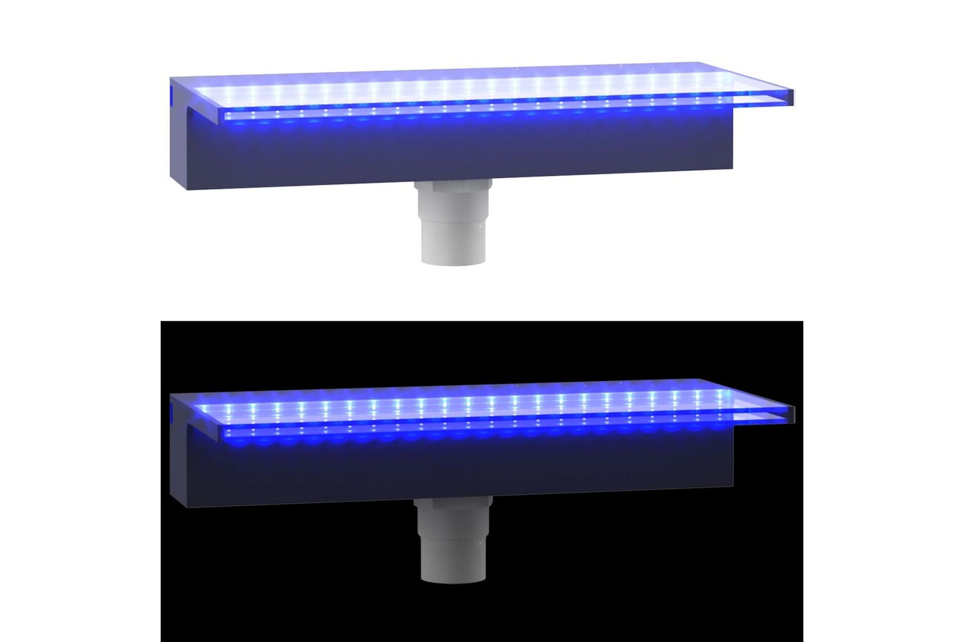 Vesiputous RGB LED-valoilla akryyli 45 cm - Läpinäkyvä - Piha & ulkoaltaat - Piha-alue - Puutarhakoristeet & pihatarvikkeet - Lampi & suihkulähde - Vesiputous lampi