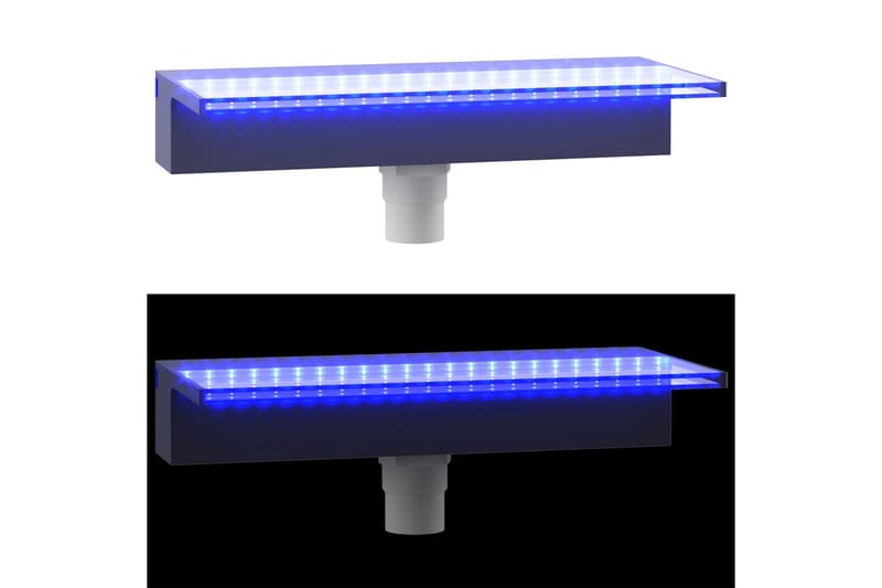 Vesiputous RGB LED-valoilla akryyli 45 cm - Läpinäkyvä - Piha & ulkoaltaat - Piha-alue - Puutarhakoristeet & pihatarvikkeet - Lampi & suihkulähde - Vesiputous lampi