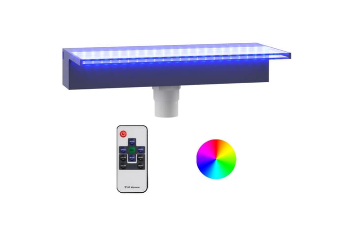 Vesiputous RGB LED-valoilla akryyli 45 cm - Läpinäkyvä - Vesiputous lampi