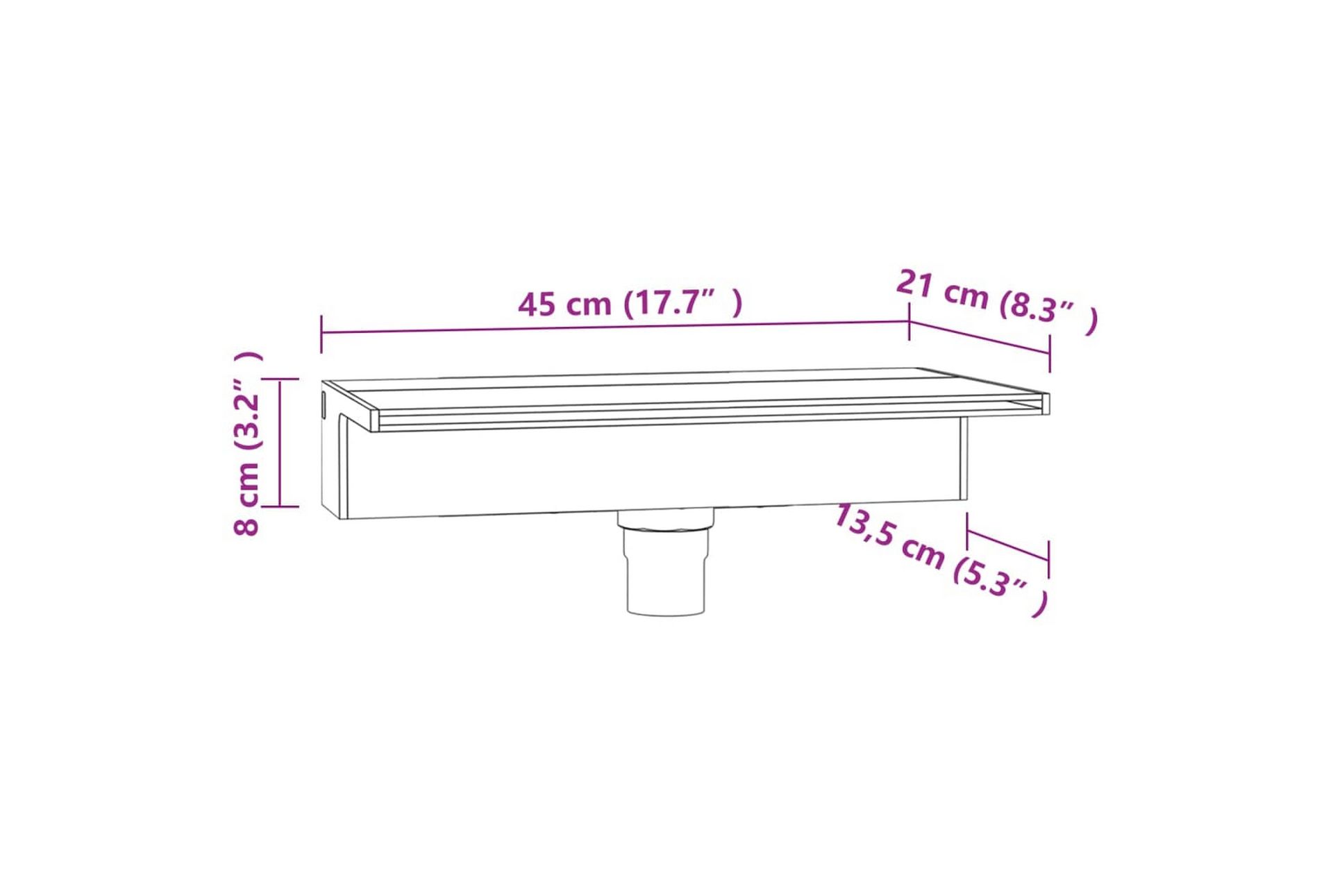 Vesiputous RGB LED-valoilla akryyli 45 cm - Läpinäkyvä - Piha & ulkoaltaat - Piha-alue - Puutarhakoristeet & pihatarvikkeet - Lampi & suihkulähde - Vesiputous lampi