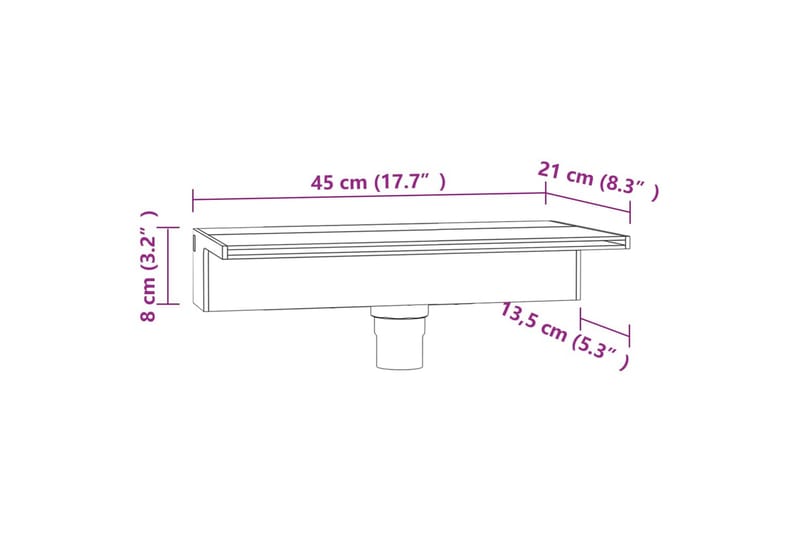 Vesiputous RGB LED-valoilla akryyli 45 cm - Läpinäkyvä - Piha & ulkoaltaat - Piha-alue - Puutarhakoristeet & pihatarvikkeet - Lampi & suihkulähde - Vesiputous lampi