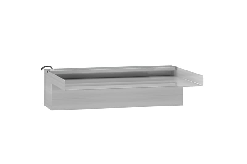 Vesiputous RGB LED-valoilla ruostumaton teräs 30 cm - Hopea - Piha & ulkoaltaat - Piha-alue - Puutarhakoristeet & pihatarvikkeet - Lampi & suihkulähde - Vesiputous lampi