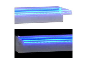 Vesiputous RGB LED-valoilla ruostumaton teräs 45 cm - Hopea - Piha & ulkoaltaat - Piha-alue - Puutarhakoristeet & pihatarvikkeet - Lampi & suihkulähde - Vesiputous lampi