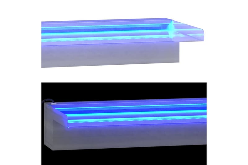 Vesiputous RGB LED-valoilla ruostumaton teräs 45 cm - Hopea - Piha & ulkoaltaat - Piha-alue - Puutarhakoristeet & pihatarvikkeet - Lampi & suihkulähde - Vesiputous lampi