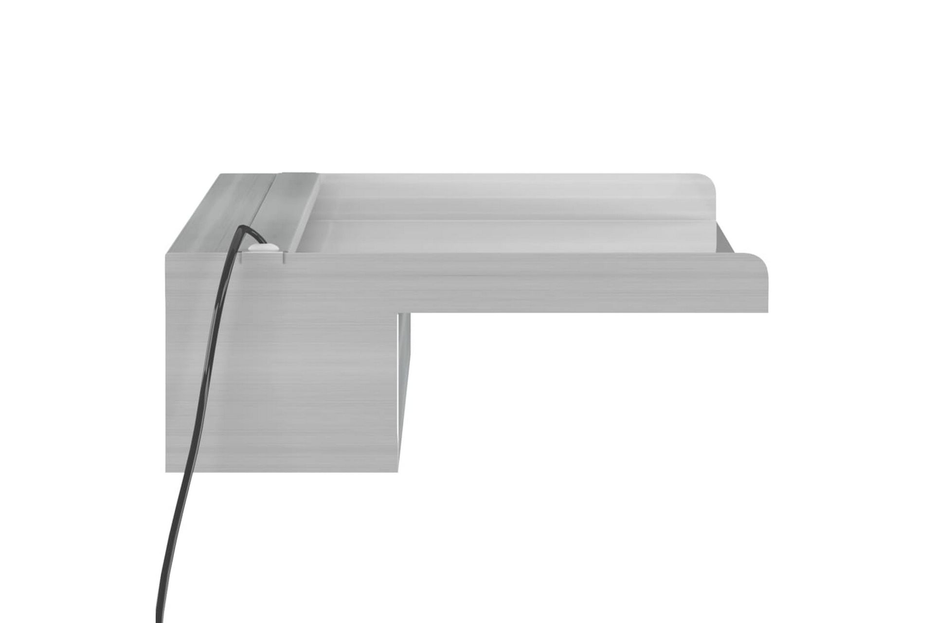 Vesiputous RGB LED-valoilla ruostumaton teräs 45 cm - Hopea - Piha & ulkoaltaat - Piha-alue - Puutarhakoristeet & pihatarvikkeet - Lampi & suihkulähde - Vesiputous lampi