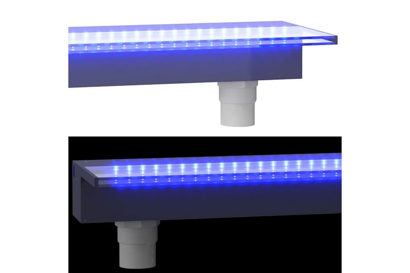 Vesiputous RGB LED-valoilla akryyli 90 cm - Läpinäkyvä - Piha & ulkoaltaat - Piha-alue - Puutarhakoristeet & pihatarvikkeet - Lampi & suihkulähde - Vesiputous lampi
