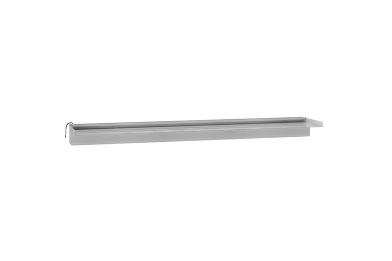 Vesiputous RGB LED-valoilla ruostumaton teräs 108 cm - Hopea - Piha & ulkoaltaat - Piha-alue - Puutarhakoristeet & pihatarvikkeet - Lampi & suihkulähde - Vesiputous lampi