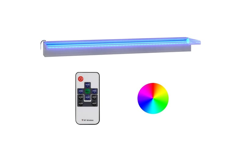 Vesiputous RGB LED-valoilla ruostumaton teräs 90 cm - Hopea - Piha & ulkoaltaat - Piha-alue - Puutarhakoristeet & pihatarvikkeet - Lampi & suihkulähde - Vesiputous lampi